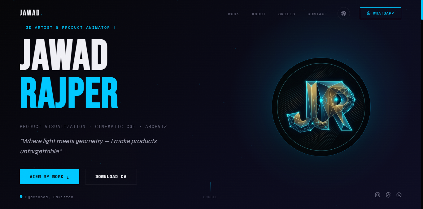 Jawad Rajper 3D Artist & Product Animator Portfolio