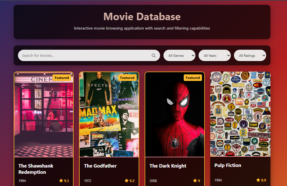Movie Database App Screenshot