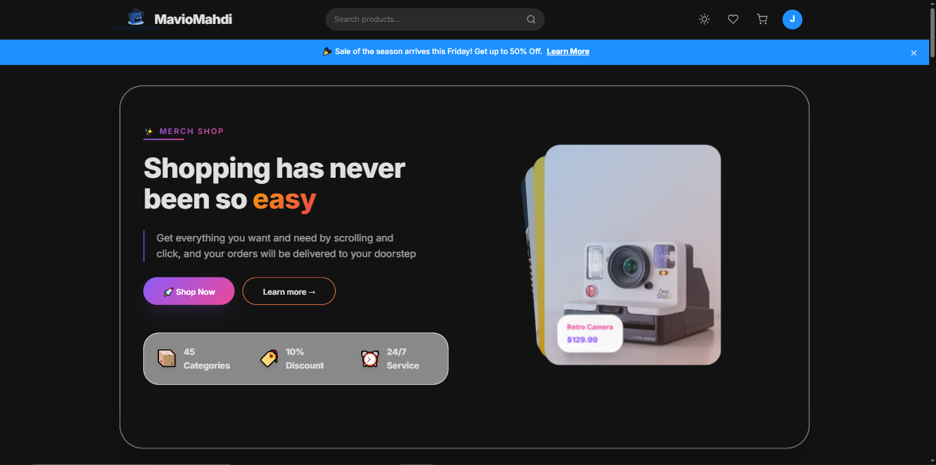 StyleShop Ecommerce Platform Screenshot